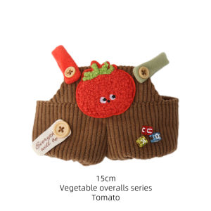 เสื้อผ้า Labubu ของแท้ร้านค้าของเล่นป๊อปมาร์ท15ซม. 17ซม. ชุดเอี๊ยมหมี V1 V2服务