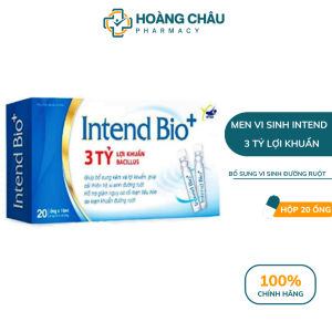 Men Vi Sinh Intend Bio+ 3 Tỷ Lợi Khuẩn – Giúp Tiêu Hóa Khỏe Giảm Đầy Hơi Ăn Khó Tiêu Hộp 20 Ống