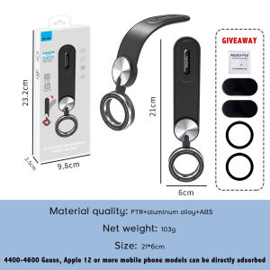 Bendable Magnetic Car Phone Holder MagSafe Car Mount Detachable Aluminum Arm Magnetic Phone Holder for iPhone 16 15 14 13 12 Pro Max and Android Phones with Ring Adapter Ideal for Dashboard and Windshield