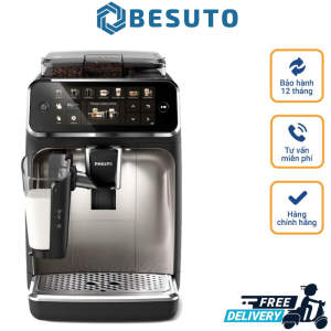 Máy Pha Cafe Philips Series 5400 EP5447 Máy Pha Cà Phê Tự Động Phù Hợp Cho Gia Đình Văn Phòng Dễ Dàng Vệ Sinh Chất Liệu Thép Không Gỉ Nhập Đức Bảo Hành 12 Tháng