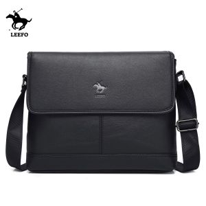 Original LEEFO (XL) Size Business Men Shoulder Bag Sling Bag Messenger Bag Office Bag Pu Leather