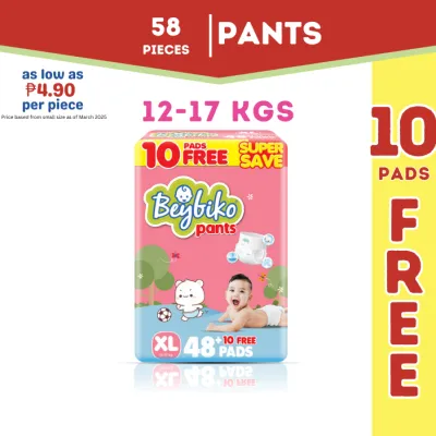 Beybiko Diapers Pants XL (12-17 KG) - 48+ 10 PCS FREE