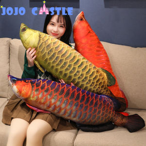 JOJO CASTLE 30-100cm Simulation Funny Fish Plush Toys Stuffed Soft Animal Carp Plush Pillow Creative Sleep Cushion for Kids Girls Xmas Gift 仿真抱枕