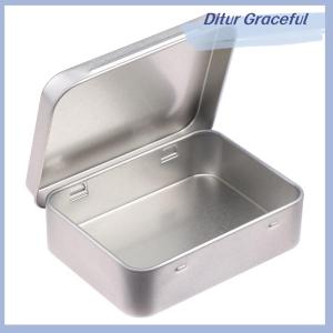 Ditur 1PC Frosted Household Iron Storage Box Metal Box Tin Plated Container Empty Hinged Lid Small Empty Storage Box