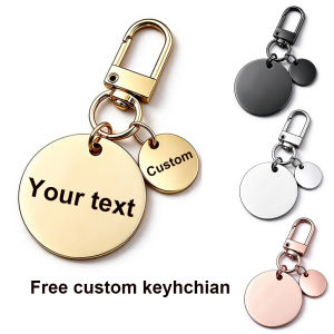 Custom Engravable Keychain Personalized Stainless Steel Key Rings for Christmas Crafts DIY Gifts