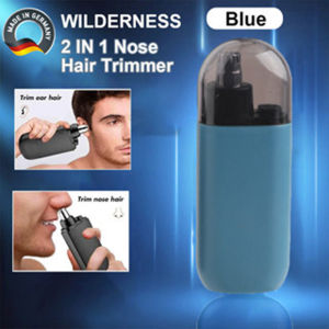 Electric Nose Hair Trimmer New Type-C Rechargeable Men And Women Wet And Dry Usable Waterproof Portable German Original Stainless Steel Double Blade 360° Rotating Blade Nose Hair Beard Hair Eye Eyebrow Trimmer Razor Facial Cleaner