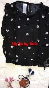 6-12 BLN SETELAN BAYI OLLIE ONE SET BAYI KATUN RAYON FREE HEAD BAND BY LITTLE KODA