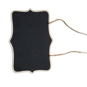 30x20CM Hanging Chalkboard Price Tags Wooden Message Board Blackboard Sign With Hanging String