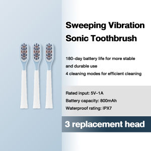 Ultrasonic Electric Toothbrush gigi berus penggantian kepala Portable 4 Mode toothbrush Home