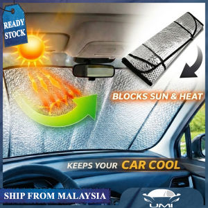 Car Sunshade Pelindung Matahari Kereta Windshield Sun Visor Anti-UV Heat Shield Penutup Cermin Depan Aluminium Foil