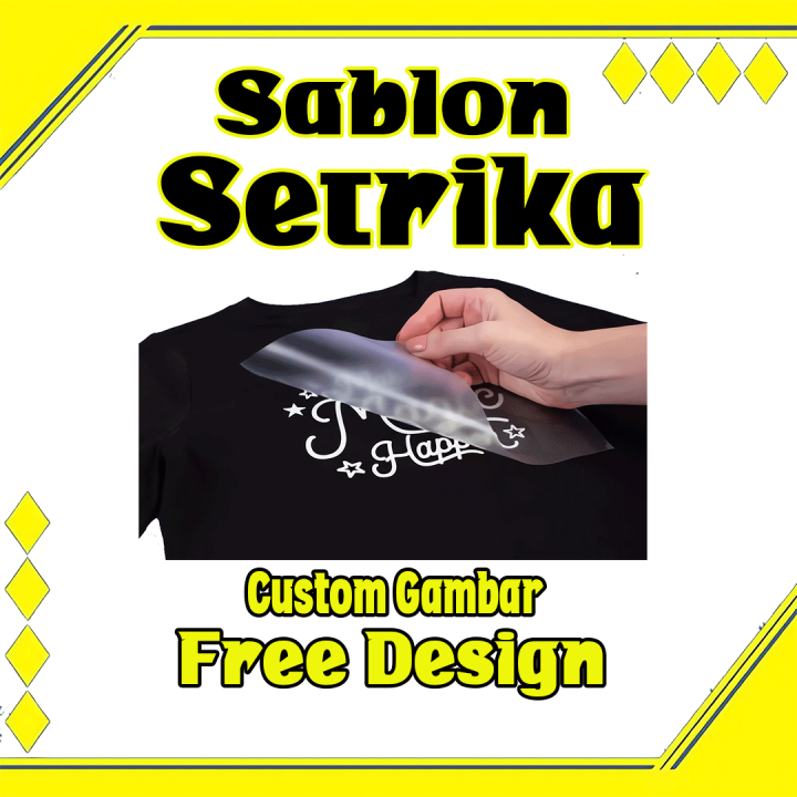 Sablon setrika custom gambar ukuran A4 - Sablon DTF stiker | Lazada ...