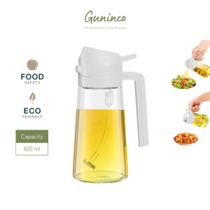 GUNINCO Botol Minyak Goreng 2 in 1 Wadah Minyak 600ml Anti Tumpah Model Semprot