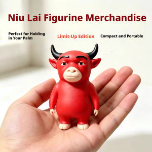 3D Printed Bull Figurine Stress Relief Desktop Ornament Thunder/Stock Rise Edition Squeeze Toy Stress Reliever Red Stock Rise Bull