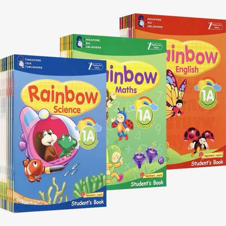 Singapore SAP Rainbow English, Rainbow Science, Rainbow Math,K1+K2,สมุด ...