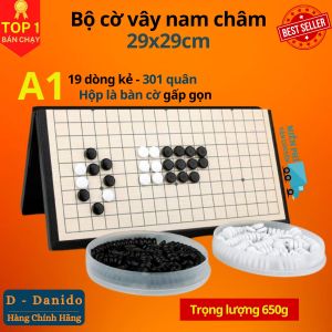 Bộ cờ vây nam châm kích thước 28.5x28.5cm và 37x37cm kiêm cờ caro cao cấp có bàn là hộp đựng - Hàng chính hãng D Danido