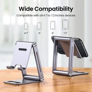 UGREEN Desk Cellphone Stand Adjustable Aluminum Mobile Phone Holder for xiaomi huawei iPhone 16 15 pro max SAMSUNG S24 Ultra SAMSUNG S26 S25 S23 S22 Xiaomi 12T 11t iPhone 12 pro max 13 pro max