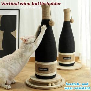 Wine Bottle-Shaped Scratching Post  Cat Scratching Post  Durable Cat Scratching Board  Cat Toy  Scratch-Resistant Space-Saving