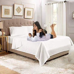 1600TC Flat Fitted Set with Free Mattress Protector 5 Star Hotel Egyptian Cotton