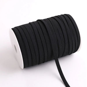 10m Black White Elastic Band Garter Thread Thickness Available Durable Elasticity and Colorfast