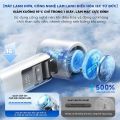 Quạt Sò Lạnh Mini Cầm Tay Tích Điện 100 Mức Gió, Pin 4000mAh, Có Sò Lạnh, Màn Hình Led, Gấp Xoay Tiện Lợi, Đèn Pin,Tặng Kèm Dây Đeo. 