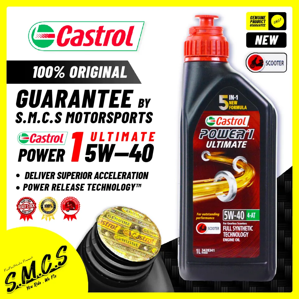 Castrol 5W40 POWER1 ULTIMATE SCOOTER OIL (100%ORIGINAL) FULLY