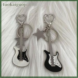 tuokaiguoji Y2k Guitar Love Heart Star Key Chain for Women Sweet Cool Trend Fashion Pendant Vintage Aesthetic Accessories Gift New