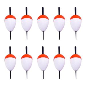 10Pcs Foam Fishing Float Bobber Hard Foam Buoys Sea Rock Fishing Striking Float Fishing Accessories Easy to Use