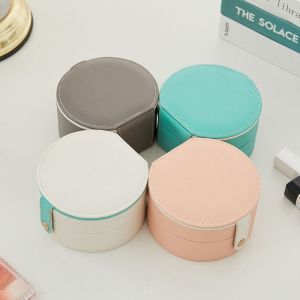 XINGG39 Multilayer Jewelry Packing Bag Mirror Leather Earrings Storage Case Simple Removable Jewelry Holder Handbag Travel