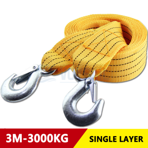 Double Layer Thickening Tow Strap 4m/5000kg High Quality With Hook Towings Rope For Car Motorcycle