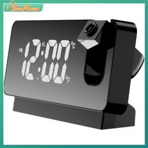 【Fast Delivery】Digital Alarm Clock 180  Projector on Ceiling Projector Bedside Alarm Clock Temperature Display for Bedroom Living Room【Arrive 1-3 Days】
