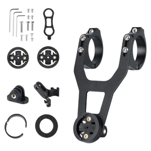 Stainless Steel Shape Mount Set Bike Stopwatches Stand Road Bike Camera Mount for Bike Computers and Light