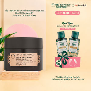 Tẩy Tế Bào Chết Giúp Da Mềm Mịn & Sáng Khỏe Spa Of The World Cupuacu Oil Scrub 400g The Body Shop