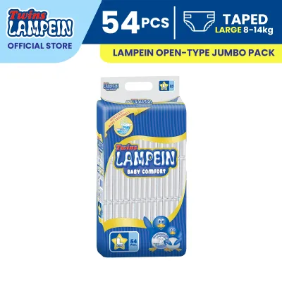 Twins Lampein Baby Diaper Jumbo Pack Large 54s