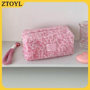 ZTOYL Trang Điểm Sang Trọng Túi Với Xử Lý Mềm Du Lịch Mỹ Phẩm Lưu Trữ Túi Xách Tay Tình Yêu In Tổ Chức Bút Chì Trường Hợp Dễ Thương Ly Hợp Pouch