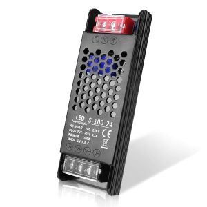 Ultra Slim LED Transformer Quiet Low Volt LED Driver AdapterLED Power Supply for LED Strip LightsLED Lamp-24V 100/200W