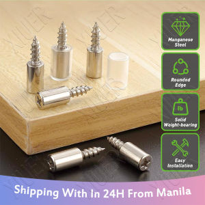 1/4Pcs Shelf Support Pegs Shelf Pins Self-Tapping Screws Cabinet Laminate Support Holder with Anti-Slip Silicone Sleeve for Shelves Cupboard Cabinet Bookcase Closet and Glass Case