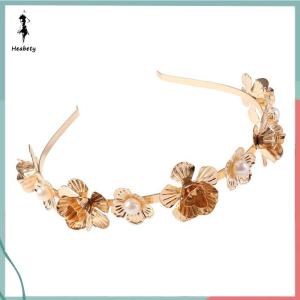 ส่วนลด 10 บาท สำหรับการซื้อ 1 ชิ้น ที่คาดผมทรงใบดอกไม้หรูหราแบบย้อนยุคห่วงสวมศีรษะทำจากโลหะผสมไข่มุกรูปใบไม้สำหรับผู้หญิงเครื่องประดับผมแฟชั่นเสริมบุคลิกภาพ
