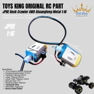 Dinamo Motor 3.7v - 4.8v Brushed 12T Gear Mobil Remot Kontrol / Buggy / Climbing Truck Off-Road JPRE Rock Crawler 4WD Shuangfeng Metal 1:16 TOY KING ORIGINAL RC PART
