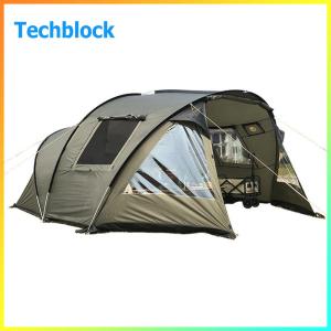 Camping Tents Tunnel Tent 210T Taffeta with Screened Porch Winter Camping Tent for Bikepacking/Motorcycle Hiking Mountaineering