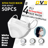 DVS [Ready Stock] kf94 mask 50pcs adult 4ply malaysia original kf94 facemask 50pcs for adult mask 50pcs murah korean style mask face kf94 earloop mask kf94 headloop 3d mask 50pcs disposable adult protective mask KF94成人口罩mask