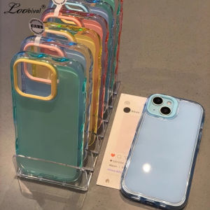 Luxury Candy Double Color Soft Case for iPhone 16 15 14 Pro Max Plus 11 12 13 Color Collision Bumper Shockproof Ultra Slim Cover