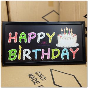 ป้ายไฟLED HAPPY BIRTHDAY ป้ายไฟหน้าร้าน เม็ดLED เเบบประหยัดไฟ ป้ายไฟอักษร ตกแต่งหน้าร้าน