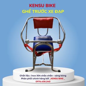 ghế trước xe đạp lắp vừa các loại xe đạp thông thường - chất liệu ghế inox 304 độ bền cao và chất liệu sáng bóng
