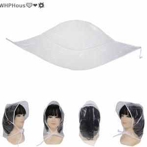 WP💓💛💖 1Pcs Protect Hairstyle Rain Hat Plastic Bonnet for Women and Lady Clear