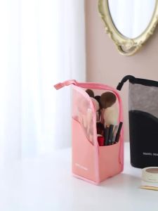 Zipper Cosmetic Bag Versatile Travel Toiletry Bag Makeup Brush Storage Case