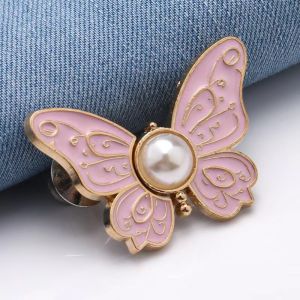1 PC Butterfly Waist Buckle For Women Waist-narrowing Buttons Jeans Skirt Adjustable Waist Clasp  Clothing Accessories