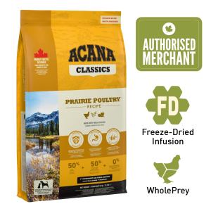 ACANA Classics All-Natural Prairie Poultry Dog Food for All Life Stages 14.5Kg (exp03/27)