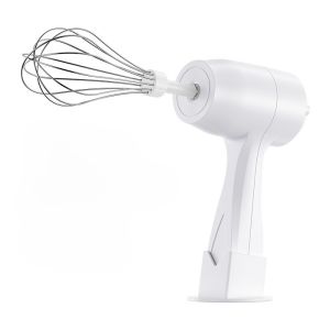 2 In 1 Rechargeable Electric Milk Frother Wireless Egg Beater Handheld Mixer Adjustable Speed Stainless Steel For Coffee Baking