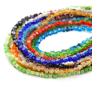 37-45pcs 4-5mm nghìn hình hoa hạt thủy tinh hình lục giác hạt cườm rời cho làm đồ trang sức vòng tay Tự Làm Vòng Cổ phụ kiện