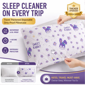 Disposable Pillow Cover Thick Pillow Protector Travel Pillow Covers Hotel Pillow Protector Hygiene Shield Portable Single Use Bedding Accessories